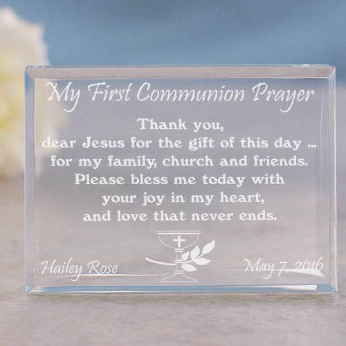 My First Communion Prayer Keepsake